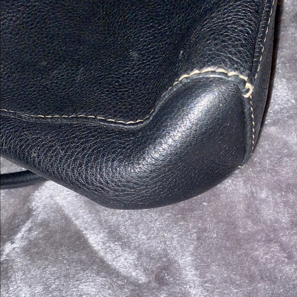 Bloomingdale’s Black Leather Shoulder Bag Vintage y2k! - Picture 14 of 15